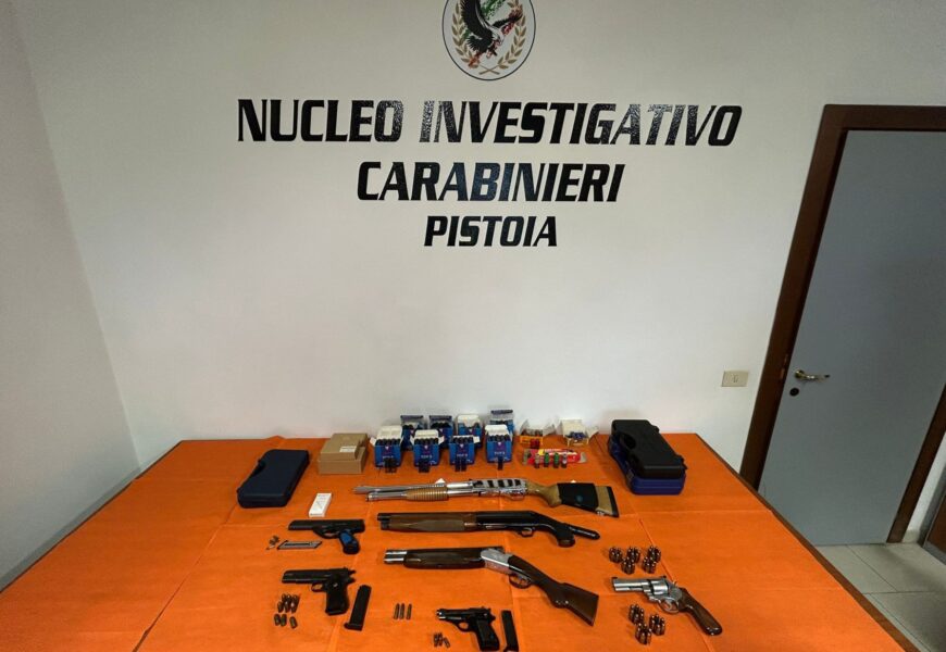 uomo arrestato per detenzione illegale di armi a quarrata